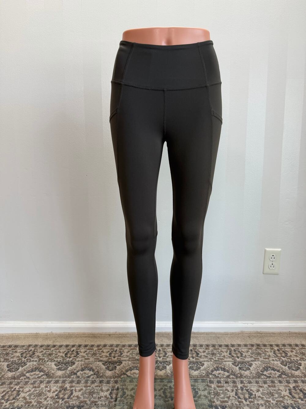 Quince Ultra-Soft High-Rise Pocket Leggings Olive Green Sz S